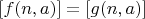 $[f(n,a)]=[g(n,a)]$