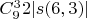 $C_9^3 2|s(6,3)|$ $C_9^3 2|s(6,3)|$