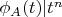 $\phi_A(t) | t^n$