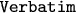 \verb