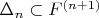 $\Delta_n\subset F^{(n+1)}$