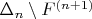$\Delta_n\setminus F^{(n+1)}$