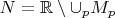 $N=\mathbb{R}\setminus\cup_p M_p$