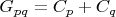 $G_{pq}=C_p+C_q$