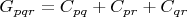 $G_{pqr}=C_{pq}+C_{pr}+C_{qr}$ $G_{pqr}=C_{pq}+C_{pr}+C_{qr}$