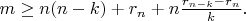 $m\ge n(n-k)+r_n +n\frac{r_{n-k}-r_n}{k}.$
