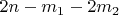 $2n-m_1-2m_2$