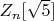 $Z_n[\sqrt 5]$