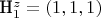 H^{z}_{1}=(1,1,1)