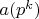$a(p^k)$