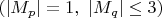 $(|M_p|=1,\ |M_q| \le 3)$ $(|M_p|=1,\ |M_q| \le 3)$