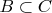 $B\subset C$ $B\subset C$