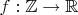 $f: \mathbb{Z}\to \mathbb{R}$ $f: \mathbb{Z}\to \mathbb{R}$