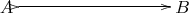 $\xymatrix{A\ar@{>->}[rrr]&&&B}$