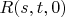 $R(s,t,0)$