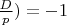 $\frac{D}{p})=-1$