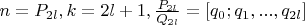 $n=P_{2l}, k=2l+1, \frac{P_{2l}}{Q_{2l}}=[q_0;q_1,...,q_{2l}]$
