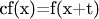 сf(x)=f(x+t)