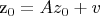 z_0=Az_0+v