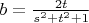 $b=\frac{2t}{s^2+t^2+1}$