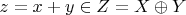 $z=x+y\in Z=X\oplus Y$