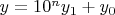 $y=10^ny_1+y_0$