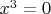 $x^3=0$