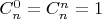$C _n^0 = C ^n _n = 1$