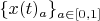 $\{ x(t)_a \}_{a \in [0,1] }$