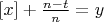 $[x]+\frac{n-t}{n}}=y$