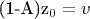 (1-A)z_0=v