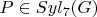 $P\in Syl_7(G)$