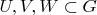 $U, V, W \subset G$ $U, V, W \subset G$