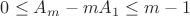 $0\le A_m-m A_1\le m-1$