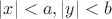 $|x|<a,|y|<b$