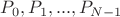 $P_0,P_1,...,P_{N-1}$