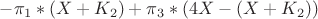 $-\pi_{1}*(X+K_{2})+\pi_{3}*(4X-(X+K_{2}))$