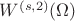 $W^{(s,2)}(\Omega)$