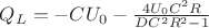 $Q_L = - C U_0 - \frac{4 U_0 C^2 R}{D C^2 R^2 - 1}$