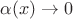 $\alpha(x)\rightarrow0$