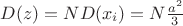 $D(z)=ND(x_i)=N\frac{a^2}{3}$