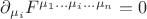 $\partial_{\mu_{i}}F^{\mu_{1}...\mu_{i}...\mu_{n}} = 0$