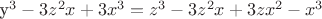 y^3-3z^2x+3x^3=z^3-3z^2x+3zx^2-x^3