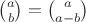 $\binom ab=\binom a{a-b}$
