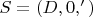 $S = (D, 0, ')$