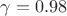 ${\gamma}=0.98$