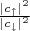 $\frac{|c_\uparrow|^2}{|c_\downarrow|^2}$