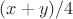 $(x+y)/4$