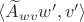$\langle \widetilde A_{wv}w',v'\rangle$ $\langle \widetilde A_{wv}w',v'\rangle$