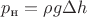$p_\text{н}=\rho g \Delta h$